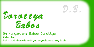 dorottya babos business card